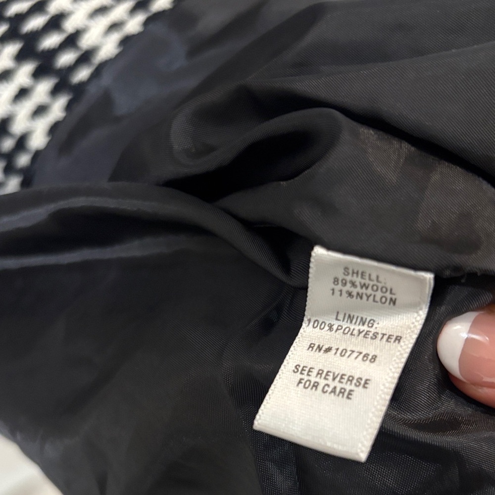 Houndstooth Wool Peacoat - Picture 7 of 7